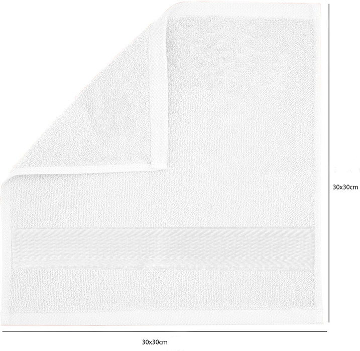 White Face Towel 33x33cm - Pack of 2 For Sale
