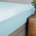 Fitted Sheet 100% Cotton (160 X 200 + 30 CM ) -Sky Blue - Cotton Home