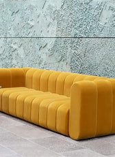 Yawalrack Modern Velvet Upholstered Sofa 3-Seater Sofa Luxury Sofa - Cottonhome.ae