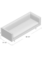 Wide Square Arm Sofa - Cotton Home