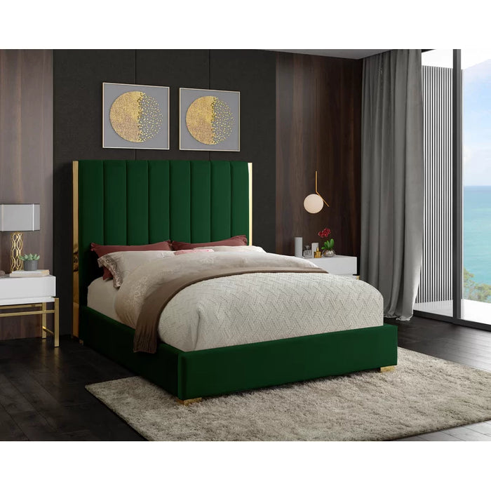 Buy Greenler Tufted Upholstered Low Profile Platform Bed In Dubai
