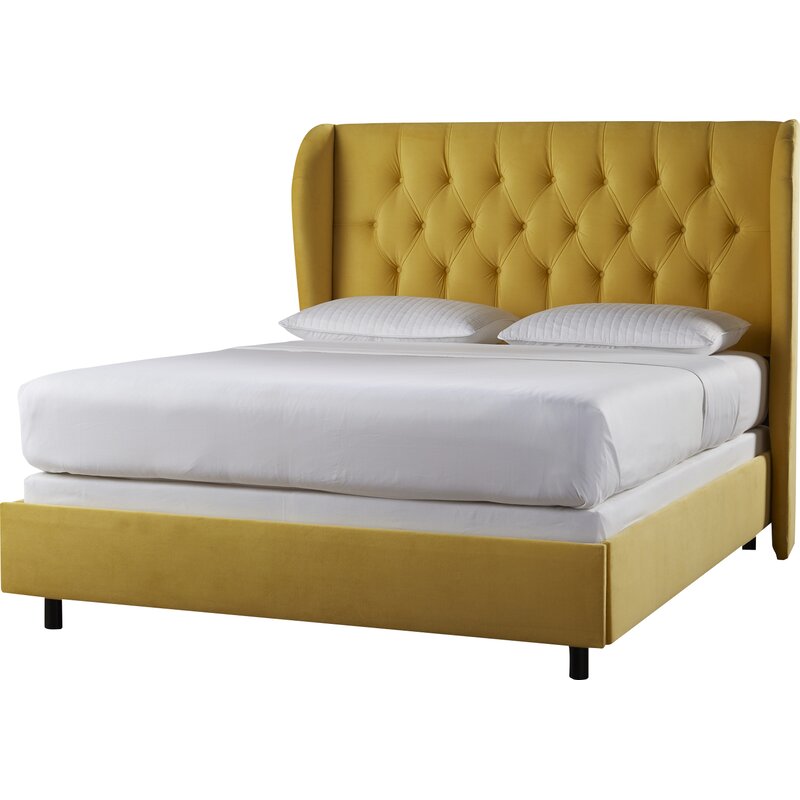 Queen Upholstered Low Profile Standard BedHome