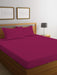 3 Piece Fitted Sheet Set Super Soft Burgundy Single Size 90x200+20cm with 2 Pillow Case - Cotton Home