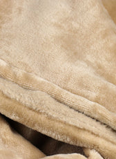 Soft Flannel Blanket Double Size 220x240cm Beige - Cotton Home