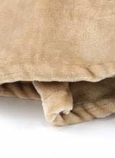 Soft Flannel Blanket Double Size 220x240cm Beige - Cotton Home