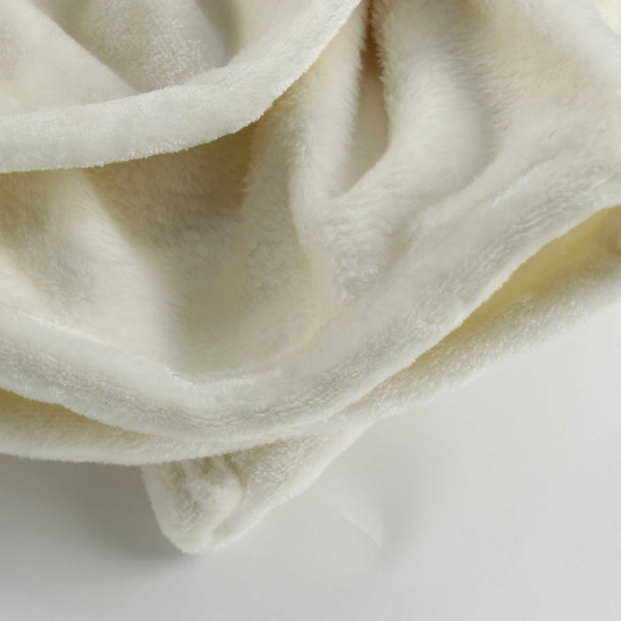 Micro Flannel Blanket Single Piece - 220x240cm - Cream