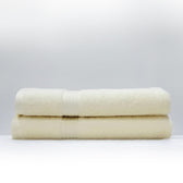 Premium Cream Pack of 2  600gsm High Quality Cotton Bath Towel 70x140cm