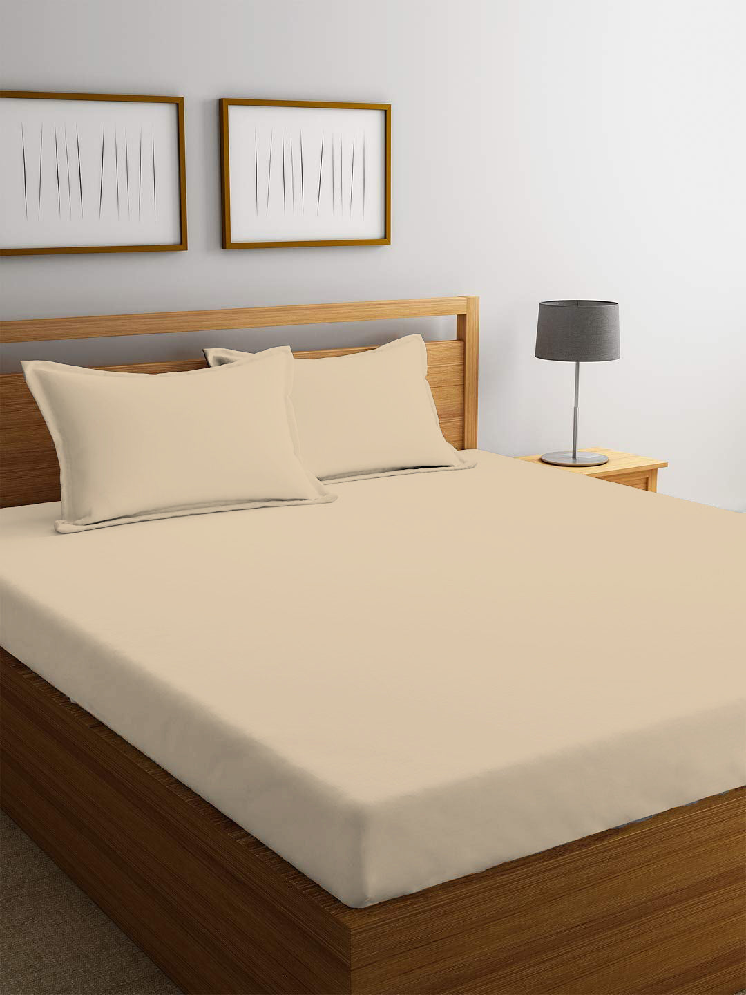 3 Piece Fitted Sheet Set Super Soft Phone Super King Size 200x200+30cm with 2 Pillow Case - Cotton Home