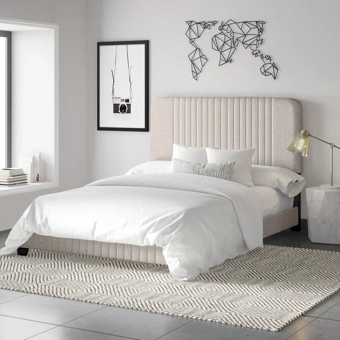 Friler Upholstered Low Profile Standard Bed - Cotton Home