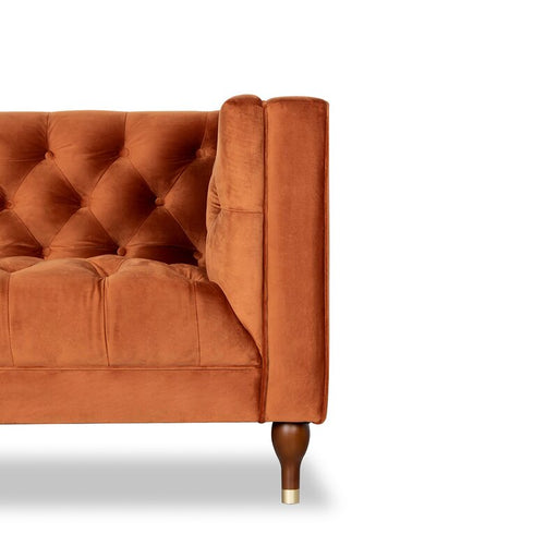Ector Velvet Tuxedo Arm Sofa - Cotton Home