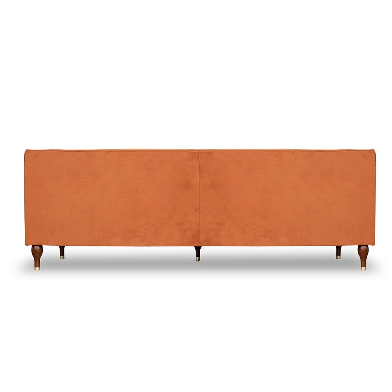 Ector Velvet Tuxedo Arm Sofa - Cotton Home