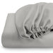 3 Piece Fitted Sheet Set Super Soft Grey King Size 180x200+30cm with 2 Pillow Case - Cotton Home