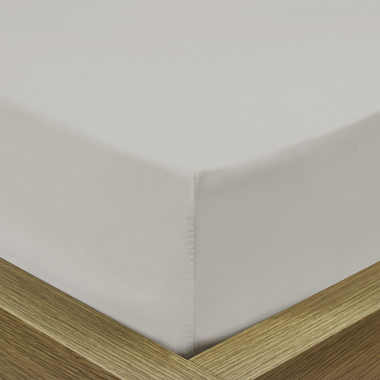 3 Piece Fitted Sheet Set Super Soft Grey Super King Size 200x200+30cm with 2 Pillow Case - Cotton Home