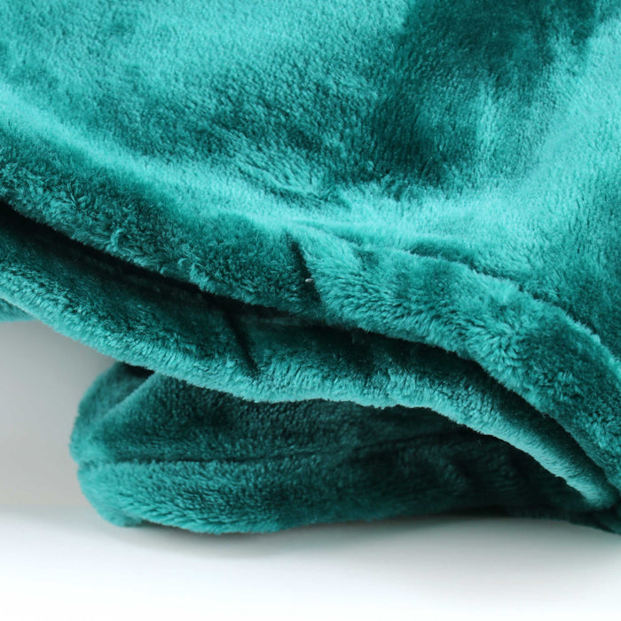 Micro Flannel Blanket Single Piece - 160x220cm - Green