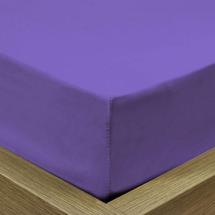 Best Super Soft fitted sheet 90x200+20 CM - Purple in UAE