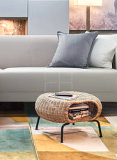 Solcian 3- Seater Chaise Longue Fabric Sofa L145cm x W197cm x H76cm Beige - Cotton Home