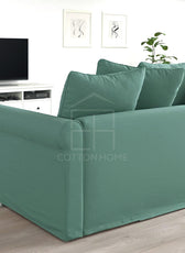 Moduler 4 Seater Chaise Longue Sofa L126cm x W328cm x H104cm Light Green - Cotton Home