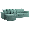 Moduler 4 Seater Chaise Longue Sofa L126cm x W328cm x H104cm Light Green