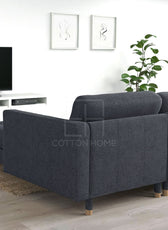 Zestoria 4 Seater Chaise Longue Sofa L158cm x W280cm x H78cm Dark Grey - Cotton Home