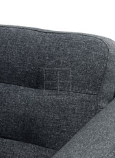 Zestoria 4 Seater Chaise Longue Sofa L158cm x W280cm x H78cm Dark Grey - Cotton Home