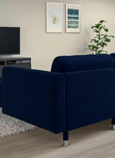 Serenova 3- Seater Chaise Longue Sofa  Navy Blue - Cotton Home
