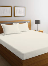 REST 3PCS SET KING FITTED SHEET SUPER SOFT-IVORY - Cotton Home