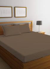 REST 3PCS SET QUEEN FITTED SHEET SUPER SOFT-KHAKI - Cotton Home