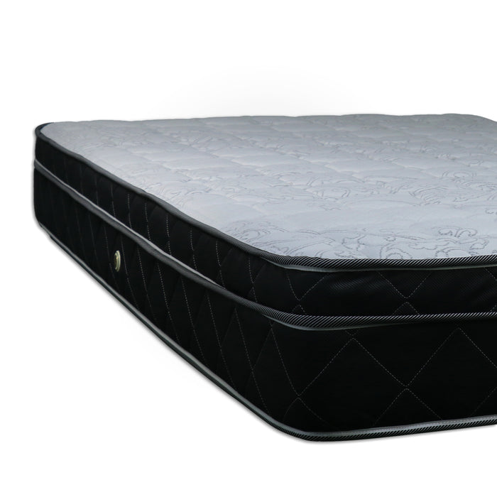 Luxury Sleep Box Top Mattress | Medium Firm Feel | Double - White/Black