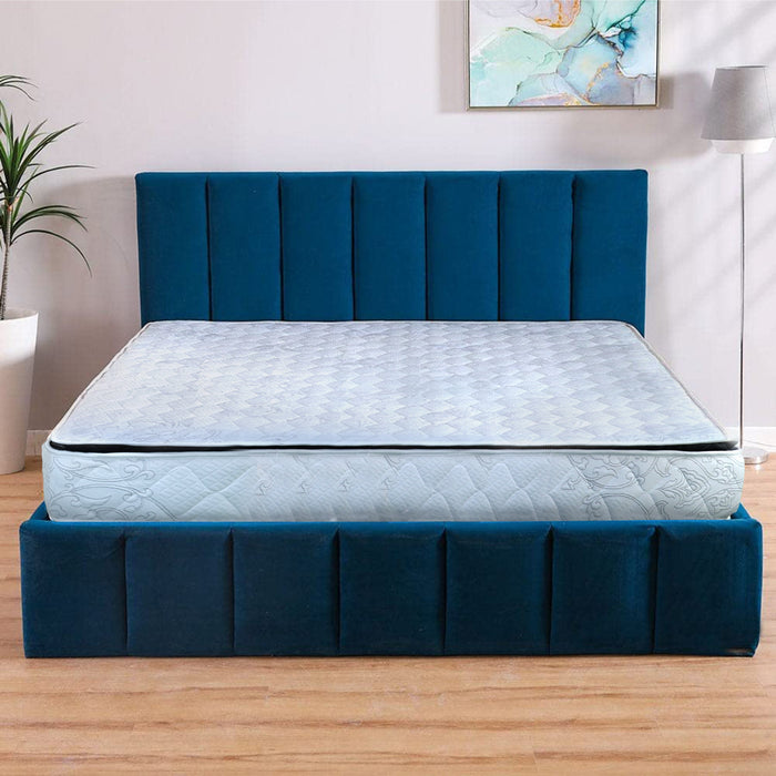Luxury Sleep Pillow Top Foam Mattress | Medium Firm Feel | Double - White/Black