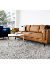 Lesa Leather Square Arm Sofa - Cotton Home