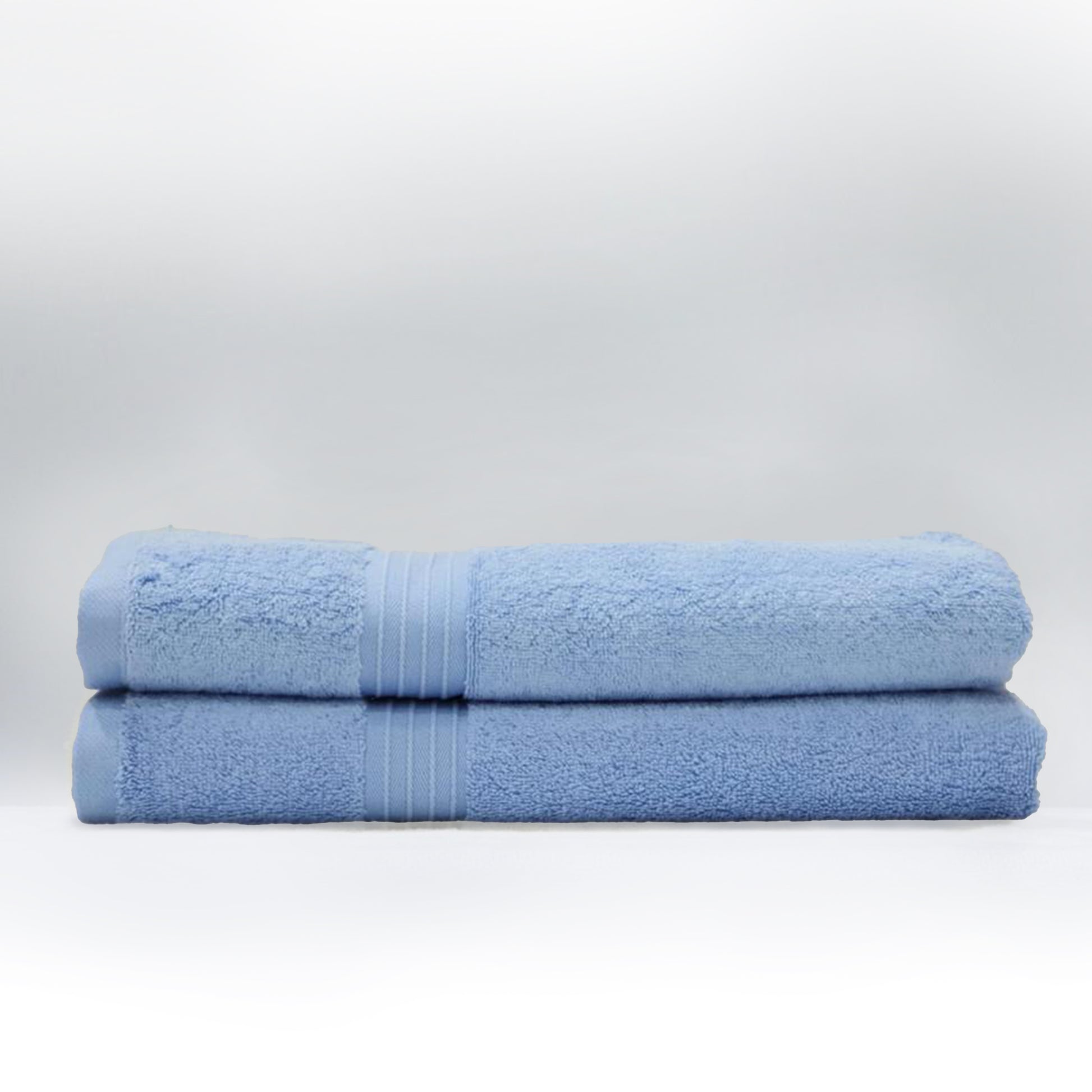 Premium Light Blue Pack of 2  600gsm High Quality Cotton Bath Towel 70x140cm