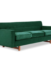 Lomonaco Mid-Century Modern Classic Velvet Square Arm Sofa - Cotton Home