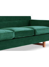Lomonaco Mid-Century Modern Classic Velvet Square Arm Sofa - Cotton Home