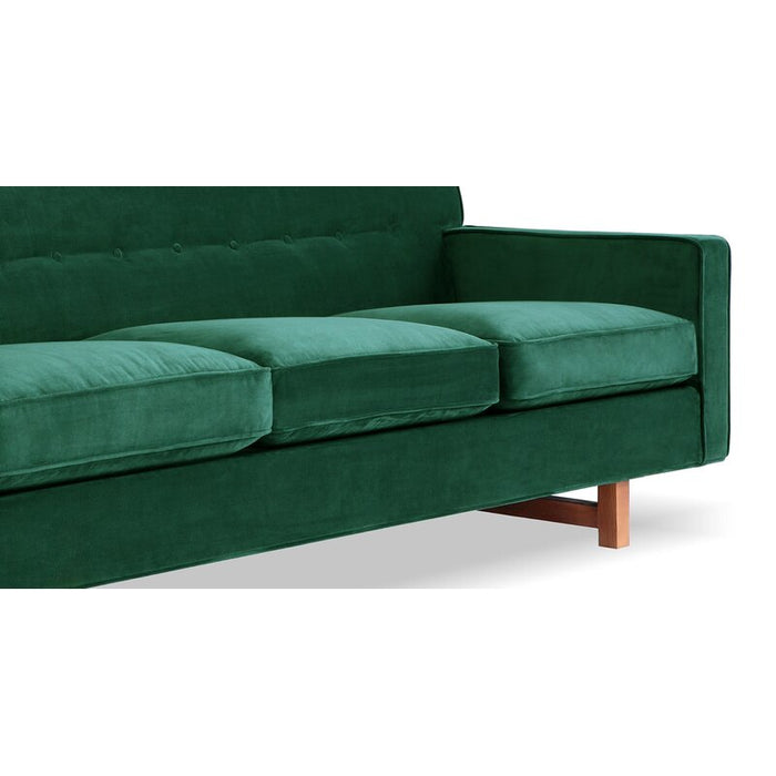 Lomonaco Mid-Century Modern Classic Velvet Square Arm Sofa - Cotton Home
