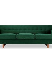 Lomonaco Mid-Century Modern Classic Velvet Square Arm Sofa - Cotton Home