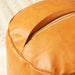 Modern light brown leather foot stool