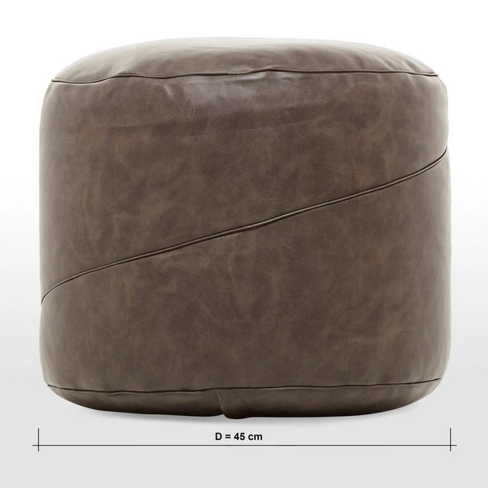 Leather pouffe footstool deals