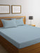 3 Piece Fitted Sheet Set Super Soft Metallic Blue Single Size 120x200+25cm with 2 Pillow Case - Cotton Home