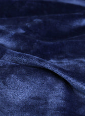 Soft Flannel Blanket Single Size 160x220cm Navy Blue - Cotton Home