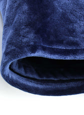 Soft Flannel Blanket Single Size 160x220cm Navy Blue - Cotton Home