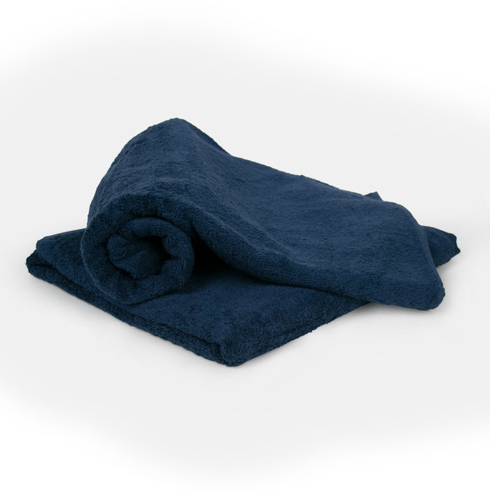 Cotton Bath Towel 70x140 CM 2 Piece Set, Navy Blue