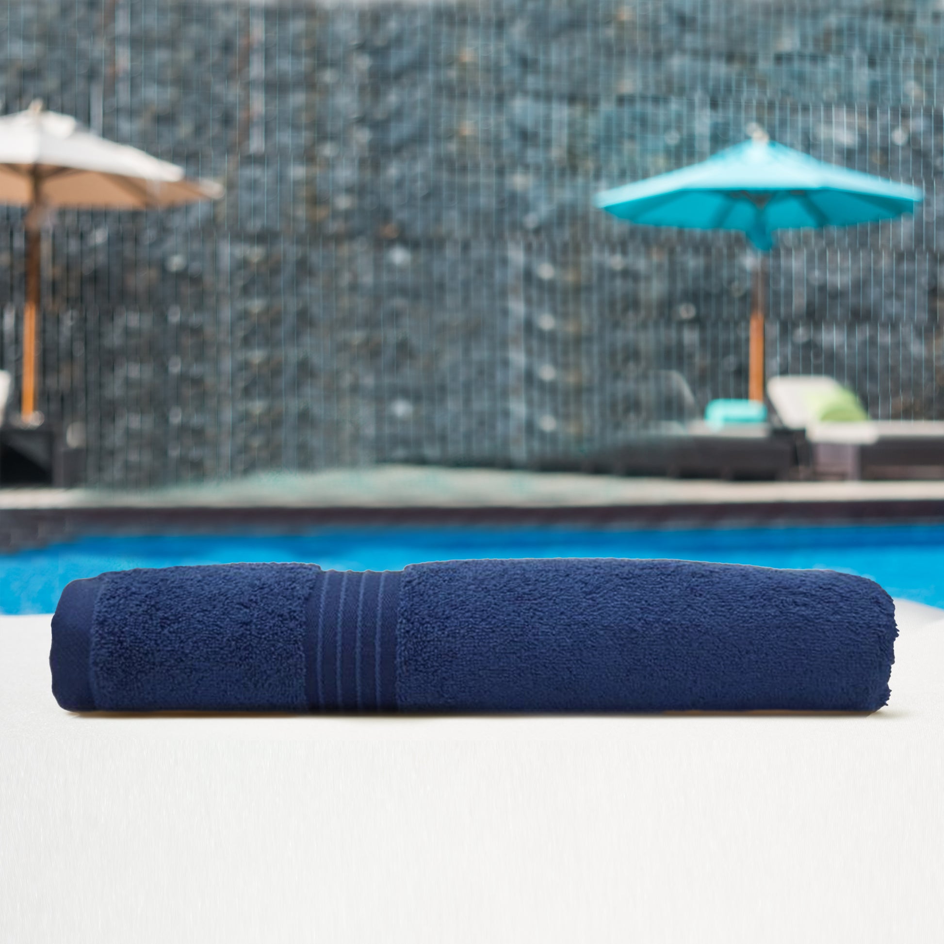 Cotton Bath Towel 70x140 CM 1 Piece, Navy Blue