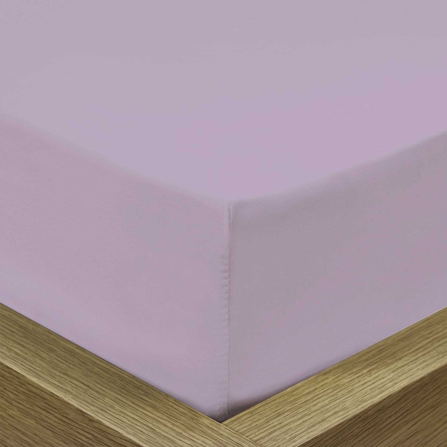 3 Piece Fitted Sheet Set Super Soft Light Purple Single Size 120x200+25cm with 2 Pillow Case - Cotton Home