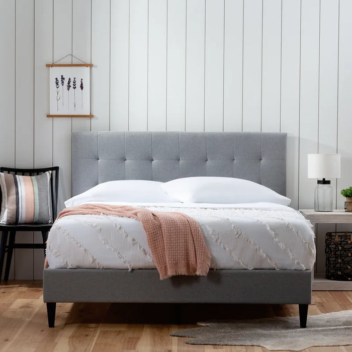 Low profile sales upholstered bed