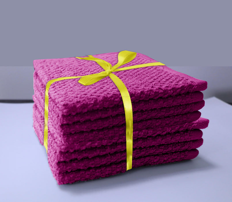 Popcorn Towels Pack of 8pcs - 360 gsm- 100% Cotton Pink - Cotton Home