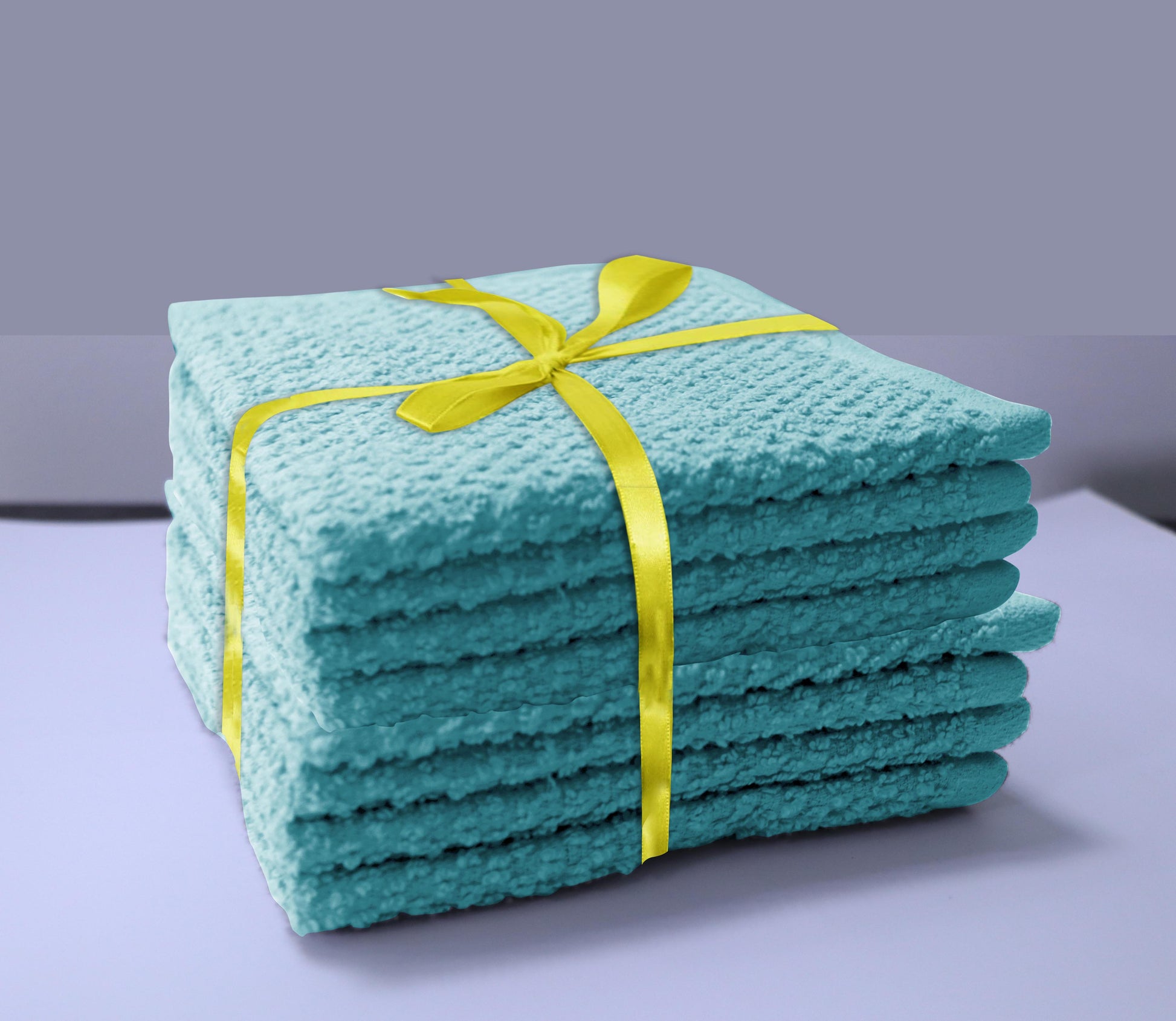 Popcorn Towels Pack of 8pcs - 360 gsm- 100% Cotton Sea Green - Cotton Home