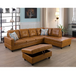 Pu Leather Corner Sectional with Ottoman Storage - Cotton Home