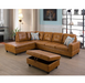 Pu Leather Corner Sectional with Ottoman Storage - Cotton Home