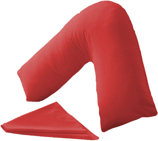 V Shape Pillow Cover - Standard Size - Red