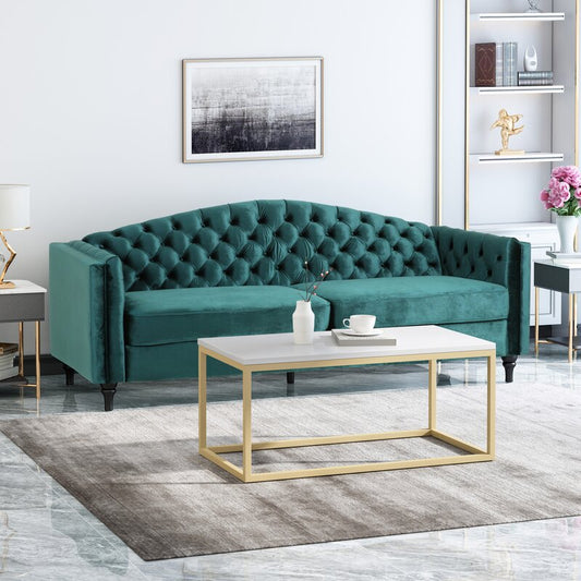 Linen 84" Square Arm Sofa - Cotton Home